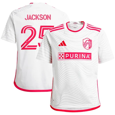 Youth adidas Aziel Jackson White St. Louis City SC 2024 The Confluence Kit Replica Player Jersey