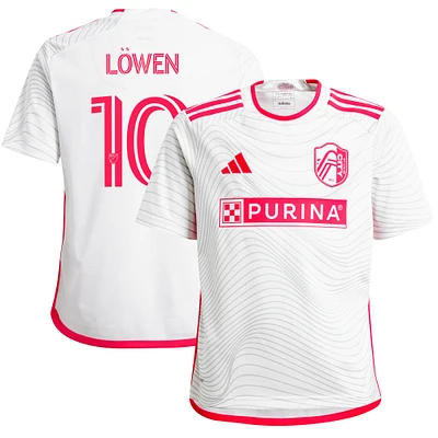 Maillot de joueur réplique adidas Eduard Löwen blanc St. Louis City SC 2024 The Confluence Kit pour jeune