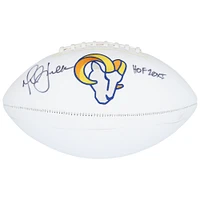 Marshall Faulk St. Louis Rams Autographed White Panel Football with "HOF 20XI" Inscription