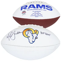 Marshall Faulk St. Louis Rams Autographed White Panel Football with "HOF 20XI" Inscription