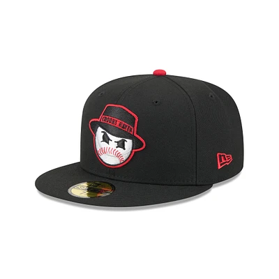 Casquette ajustée 59FIFTY noire New Era pour homme, thème St. Paul Saints