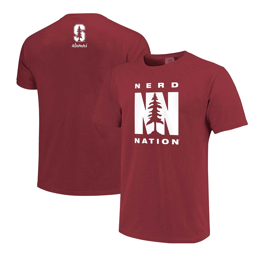Men's Cardinal Stanford Alumni Nerd Nation Comfort Color T-Shirt