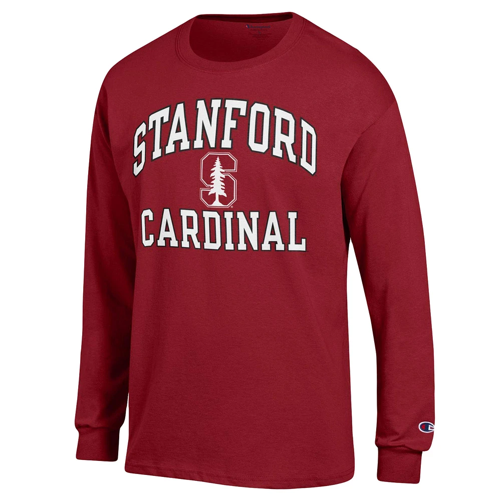 Men's Champion Cardinal Stanford High Motor Long Sleeve T-Shirt