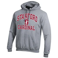 Men's Champion Heather Gray Stanford Cardinal High Motor Pullover Hoodie