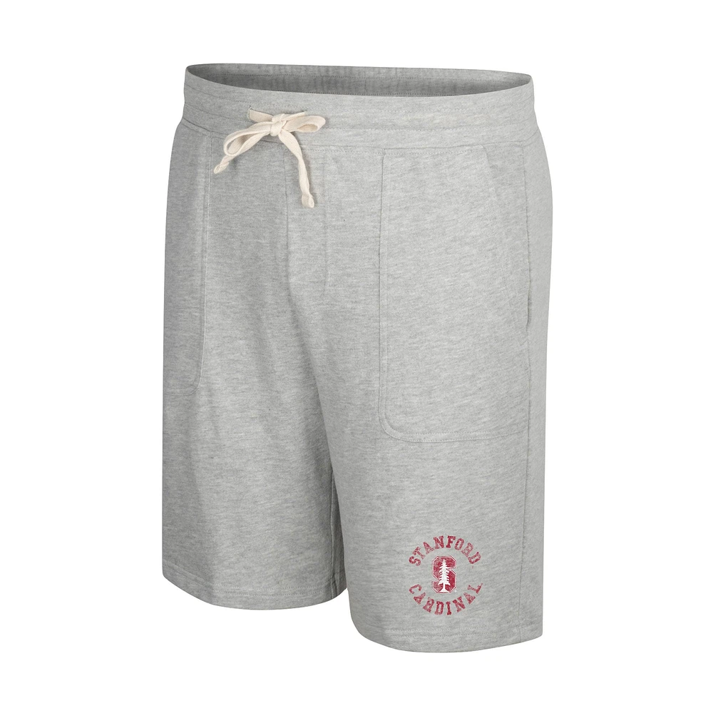 Men's Colosseum Heather Gray Stanford Cardinal Love To Hear This Terry Shorts