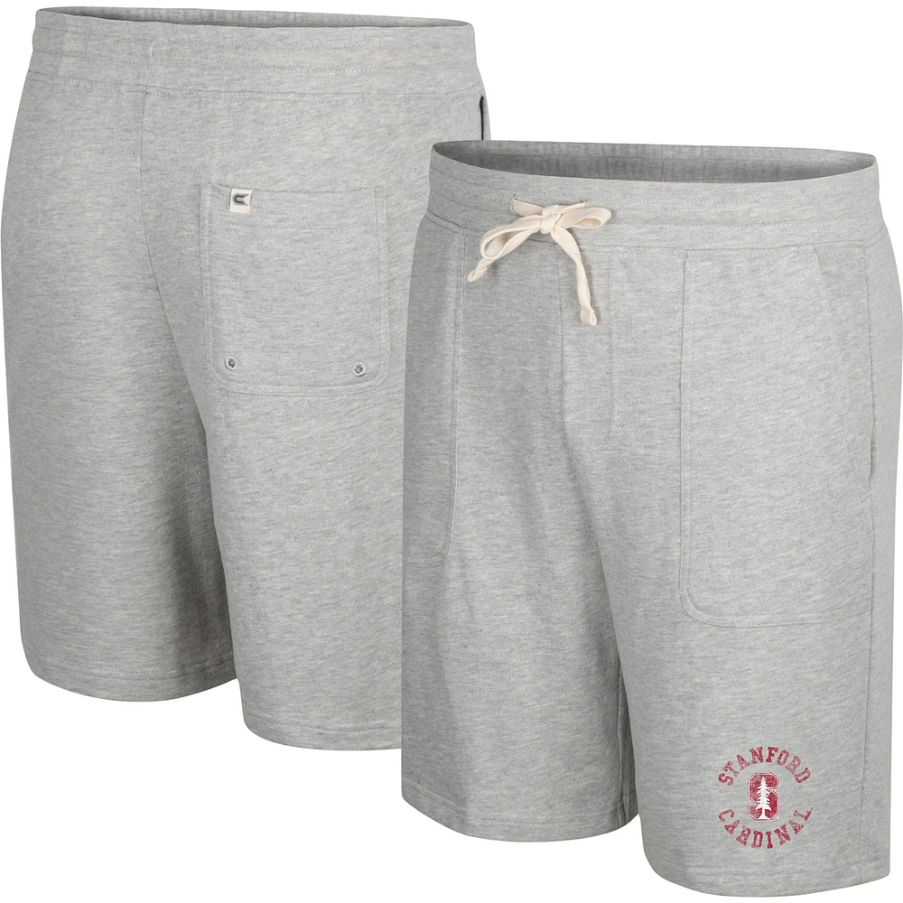 Men's Colosseum Heather Gray Stanford Cardinal Love To Hear This Terry Shorts