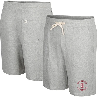 Men's Colosseum Heather Gray Stanford Cardinal Love To Hear This Terry Shorts