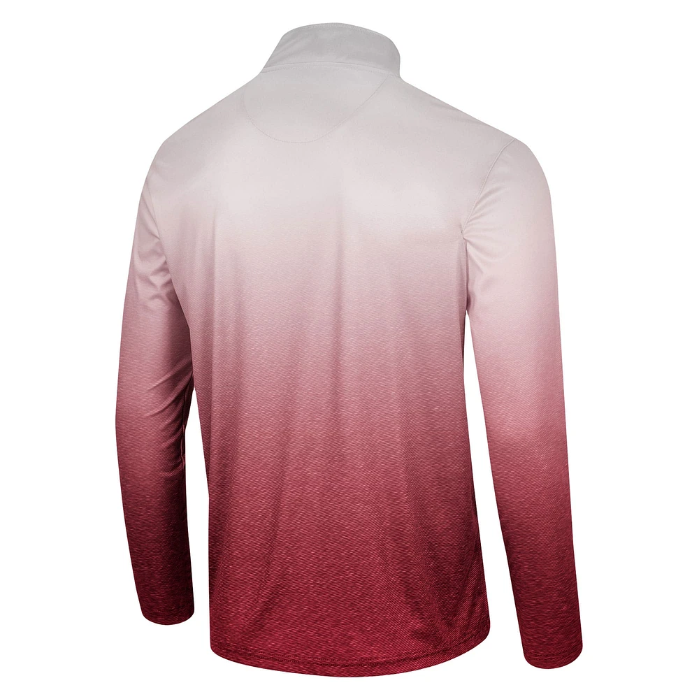 Men's Colosseum White/Cardinal Stanford Cardinal Laws of Physics Quarter-Zip Windshirt