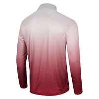 Men's Colosseum White/Cardinal Stanford Cardinal Laws of Physics Quarter-Zip Windshirt