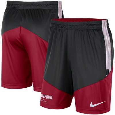 Short en tricot Nike noir/Cardinal Stanford Cardinal Team Performance pour homme