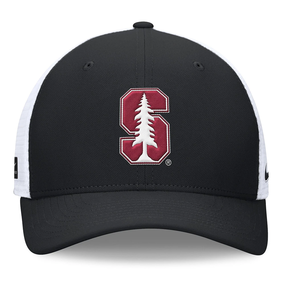 Men's Nike Black Stanford Cardinal On-Field Rise Futura Performance Flex Hat