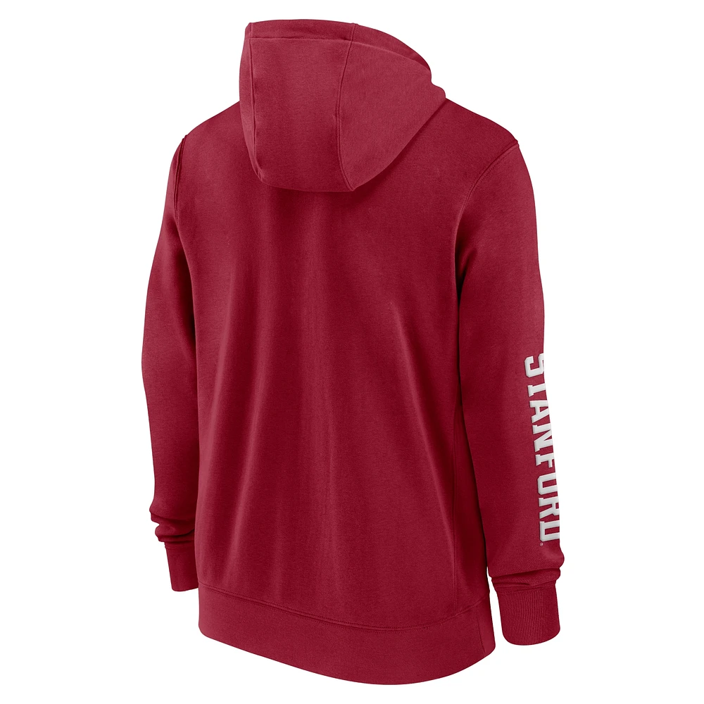 Men's Nike Cardinal Stanford 2024 Sideline Full-Zip Hoodie