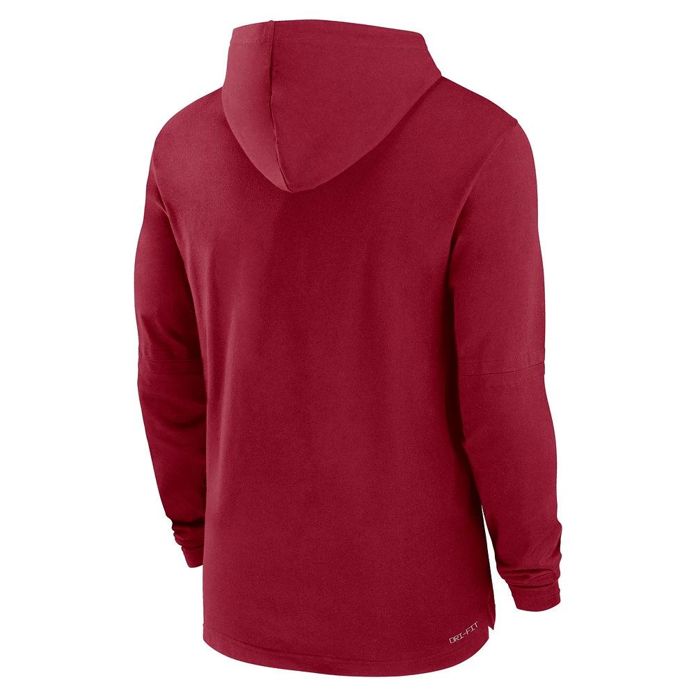 T-shirt à manches longues Nike Cardinal Stanford 2024 Sideline pour homme