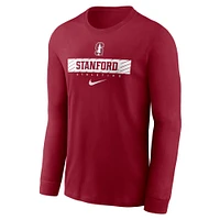Men's Nike Cardinal Stanford 2024 Sideline Legend Performance Long Sleeve T-Shirt