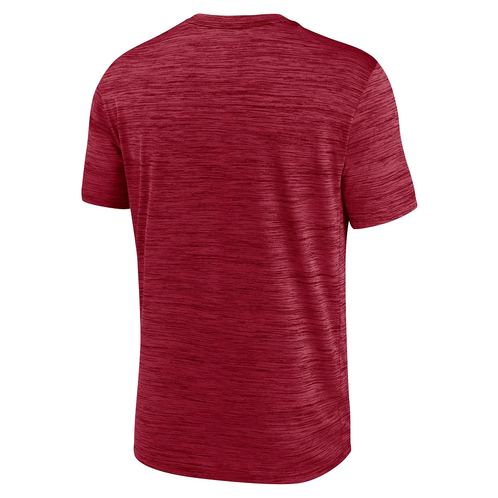 T-shirt Nike Cardinal Stanford Sideline Velocity Performance pour homme