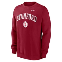 Men's Nike Cardinal Stanford Arched Seal Pullover Sweatshirt