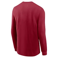 Men's Nike  Cardinal Stanford Basketball Icon Two-Hit Long Sleeve T-Shirt