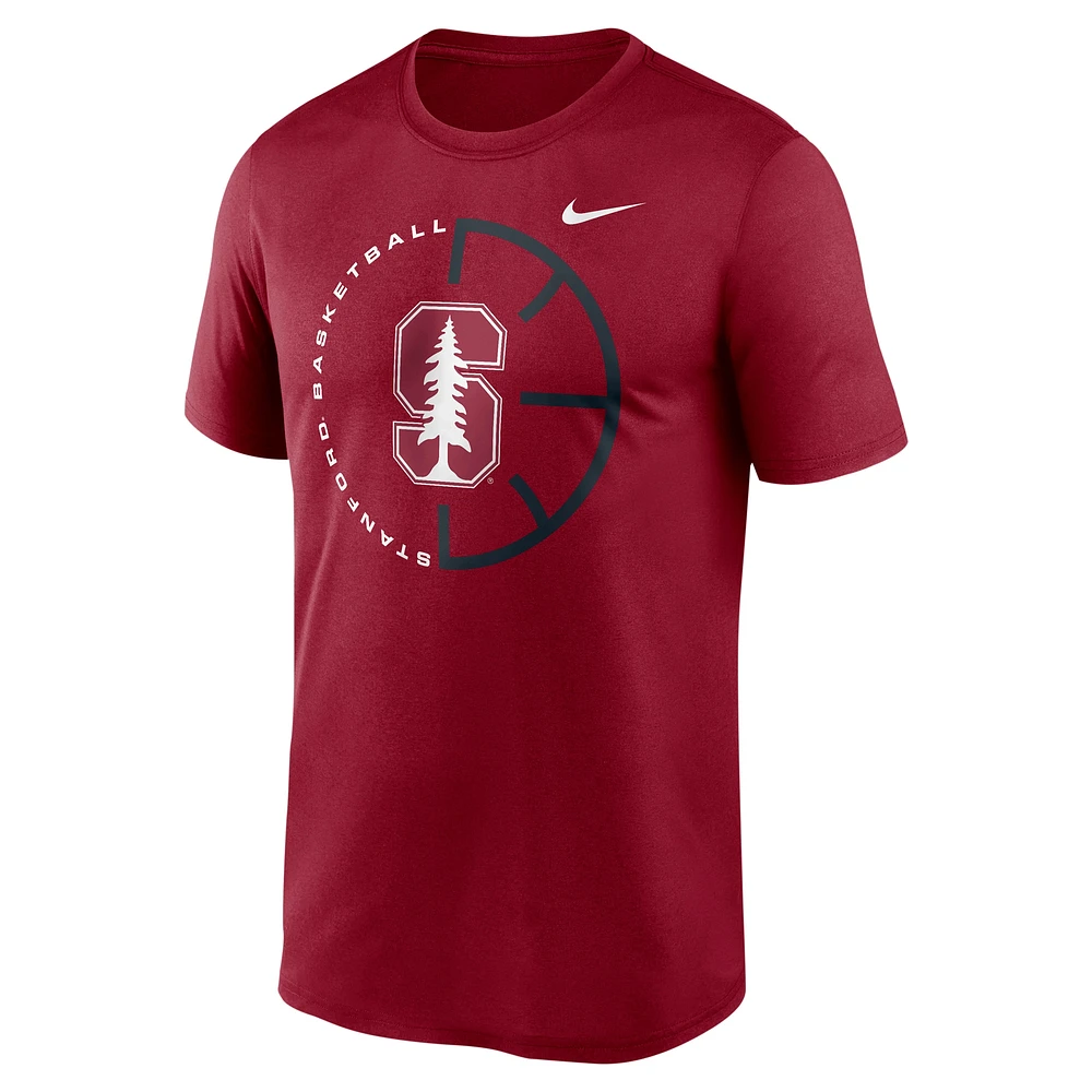 Men's Nike Cardinal Stanford Legend Basketball Icon Performance T-Shirt