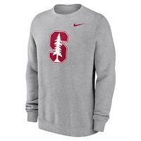 Men's Nike Heather Gray Stanford Cardinal Primetime Fleece Pullover Sweatshirt