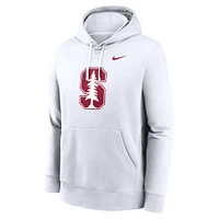 Men's Nike White Stanford Cardinal Primetime Club Fleece Pullover Hoodie