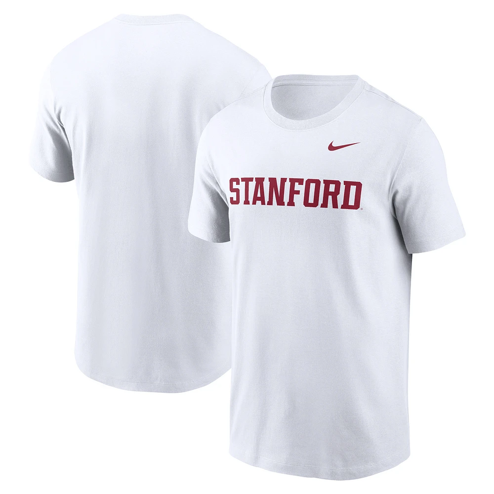 Men's Nike White Stanford Cardinal Primetime Wordmark T-Shirt