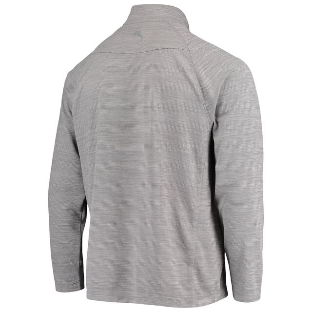 Veste homme Tommy Bahama Charcoal Stanford Cardinal Play Action Raglan demi-zip