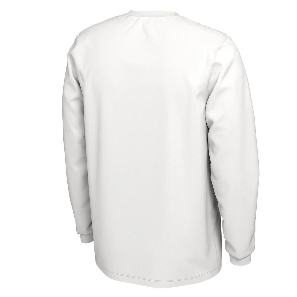 Nike  White Stanford Cardinal 2023 On Court Bench Long Sleeve T-Shirt