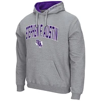 Colosseum gris chiné Stephen F Austin Bûcherons Arch and Logo Sweat à capuche pour homme