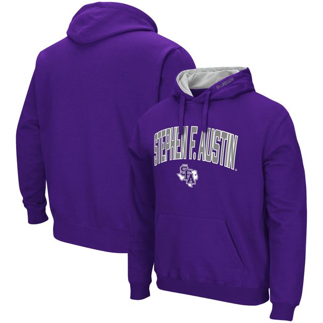 Chandail à capuchon pour hommes Colosseum Purple Stephen F Austin Lumberjacks Arch and Logo