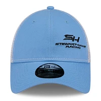 Men's New Era  Light Blue Stewart-Haas Racing 9FORTY Trucker Adjustable Hat