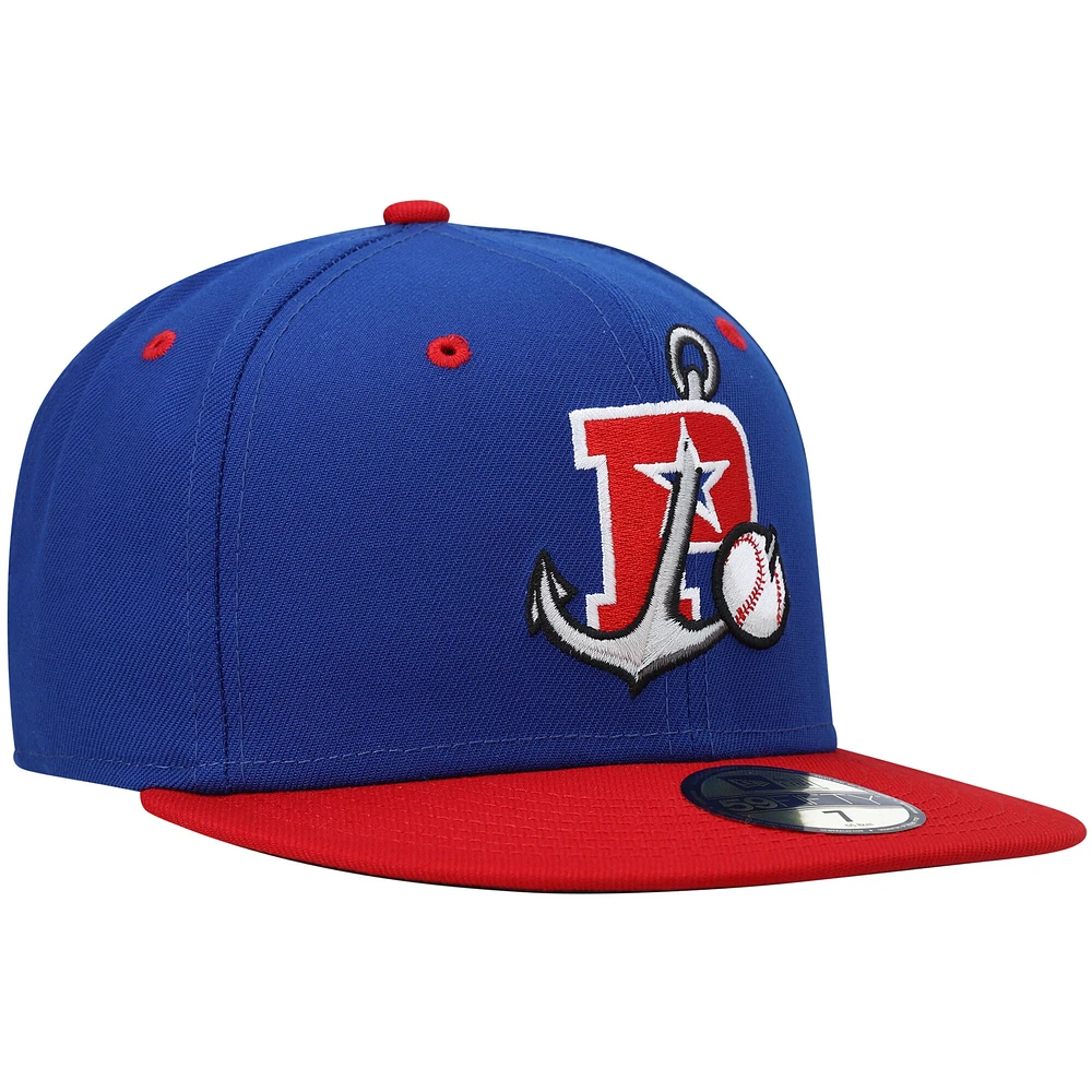 Men's New Era Blue Stockton Ports Authentic Collection Road 59FIFTY Fitted Hat