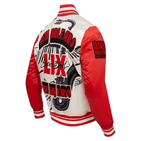 Men's Pro Standard Cream Super Bowl LIX Sublimated Satin Full-Snap Jacket