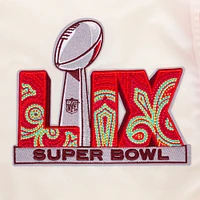 Men's Pro Standard Cream Super Bowl LIX Sublimated Satin Full-Snap Jacket