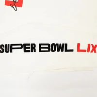 Sweat à capuche court NFL Super Bowl LIX pour femme Pro Standard Cream