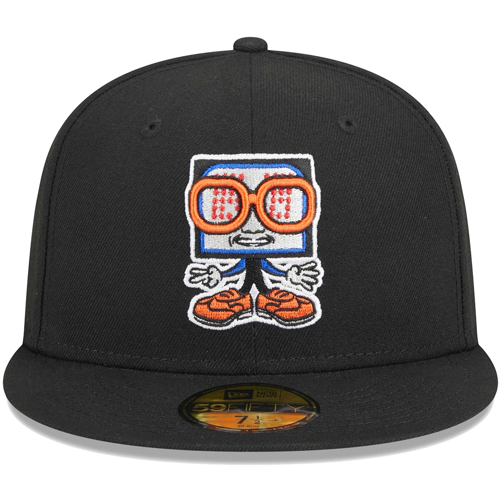 Men's New Era Black Syracuse Mets Theme Nights Clocks  59FIFTY Fitted Hat
