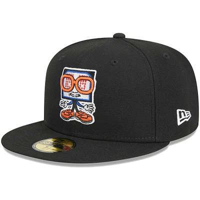 Casquette ajustée 59FIFTY New Era Syracuse Mets pour homme, noire
