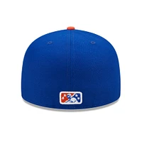 Men's New Era Blue/Orange Syracuse Mets Marvel x Minor League 59FIFTY Fitted Hat