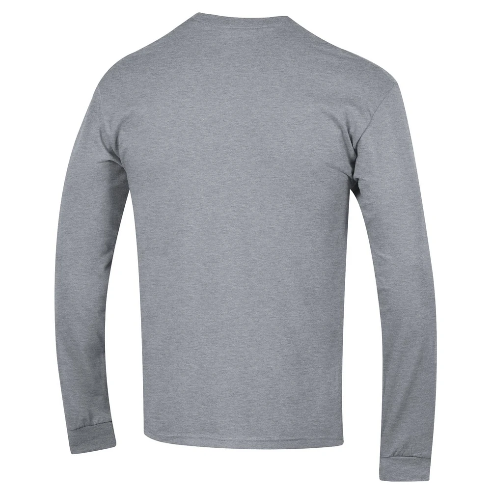 Men's Champion Heather Gray Syracuse Orange High Motor Long Sleeve T-Shirt