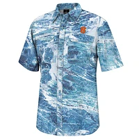 Men's Colosseum  Blue Syracuse Orange Realtree Aspect Charter Full-Button Fishing Shirt