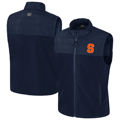 Gilet zippé pour homme Colosseum Navy Syracuse Orange Block The Sun