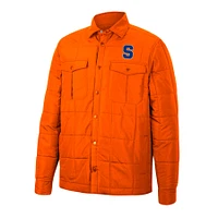 Men's Colosseum Orange Syracuse Detonate Quilted Full-Snap Jacket