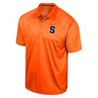 Men's Colosseum Orange Syracuse Honeycomb Raglan Polo