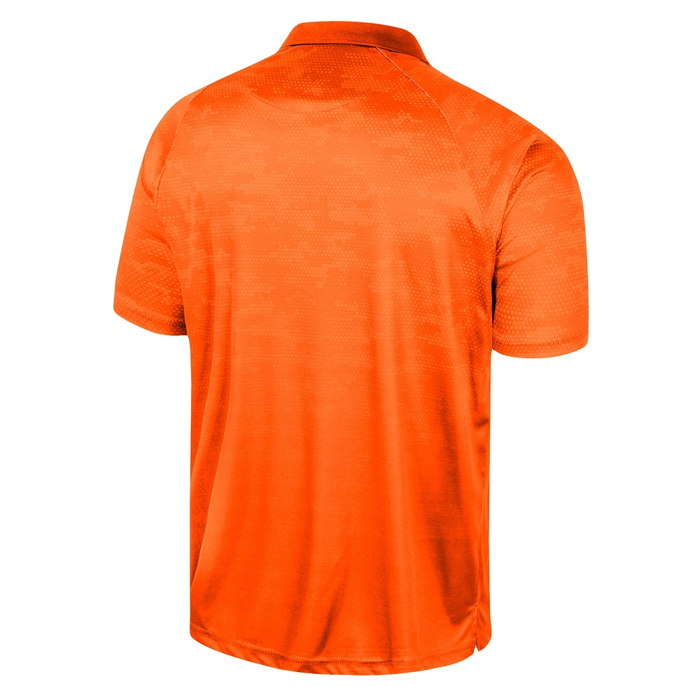 Men's Colosseum Orange Syracuse Honeycomb Raglan Polo