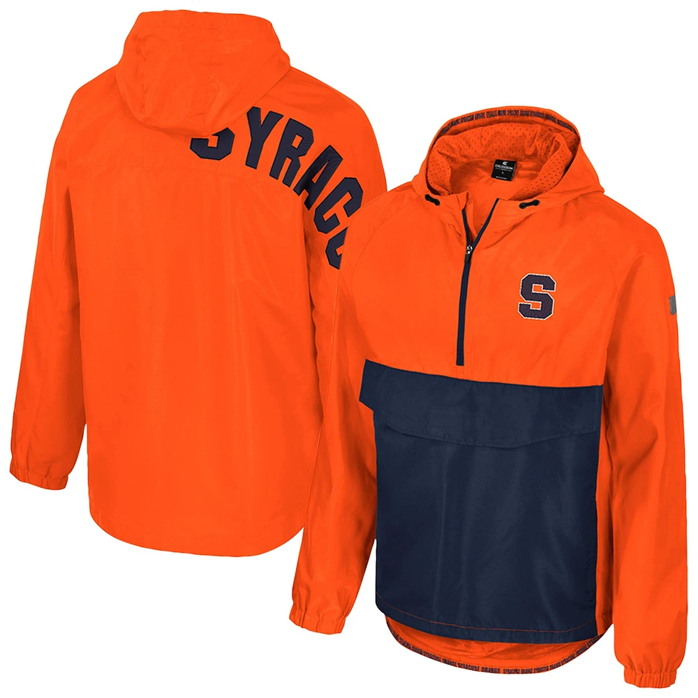 Men's Colosseum Orange Syracuse Reloaded Anorak Half-Zip Jacket