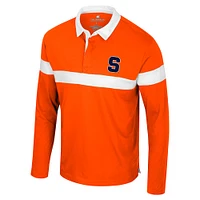 Men's Colosseum  Orange Syracuse Too Cool For School Long Sleeve Polo