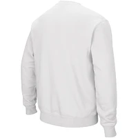 Men's Colosseum White Syracuse Orange Arch & Logo Crew Neck Sweatshirt