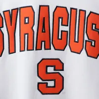 Men's Colosseum White Syracuse Orange Arch & Logo Crew Neck Sweatshirt