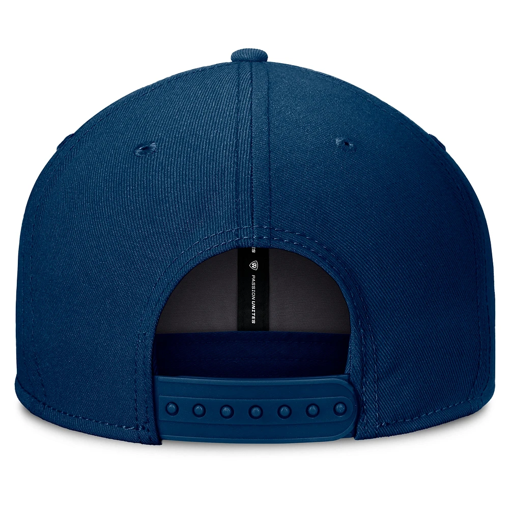 Casquette Snapback Orange Syracuse pour homme Top of the World bleu marine