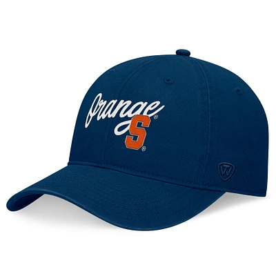 Casquette ajustable Top of the World pour homme, bleu marine, orange, Syracuse Heritage CeeCee