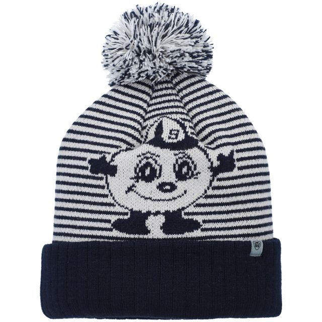 Top of the World Navy Syracuse Orange Line Up Tricot à revers avec pompon pour hommes